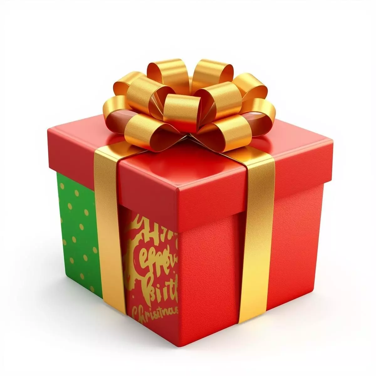 Festive Christmas Gift Box 3D Model Multi Pattern Present Low-poly 3D model_0