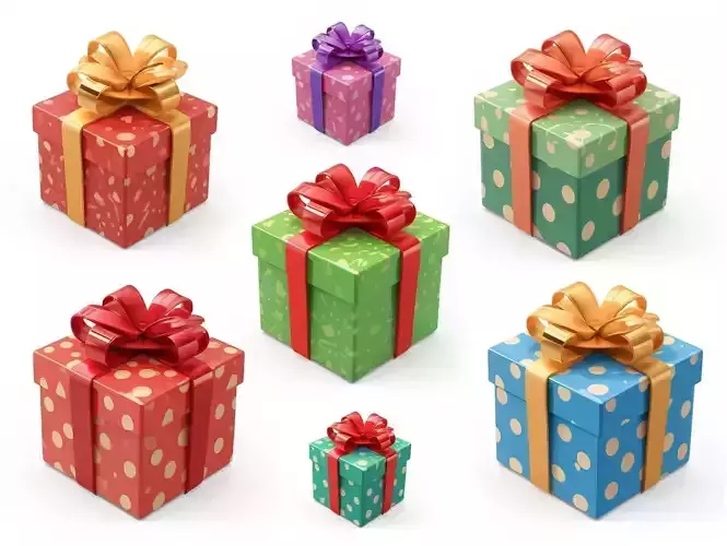 Christmas Gift Box Pack 3D Model Vibrant Holiday Presents Low-poly 3D model Christmas Gift Box Pack 3D Model Vibrant Holiday Presents Low-poly 3D model