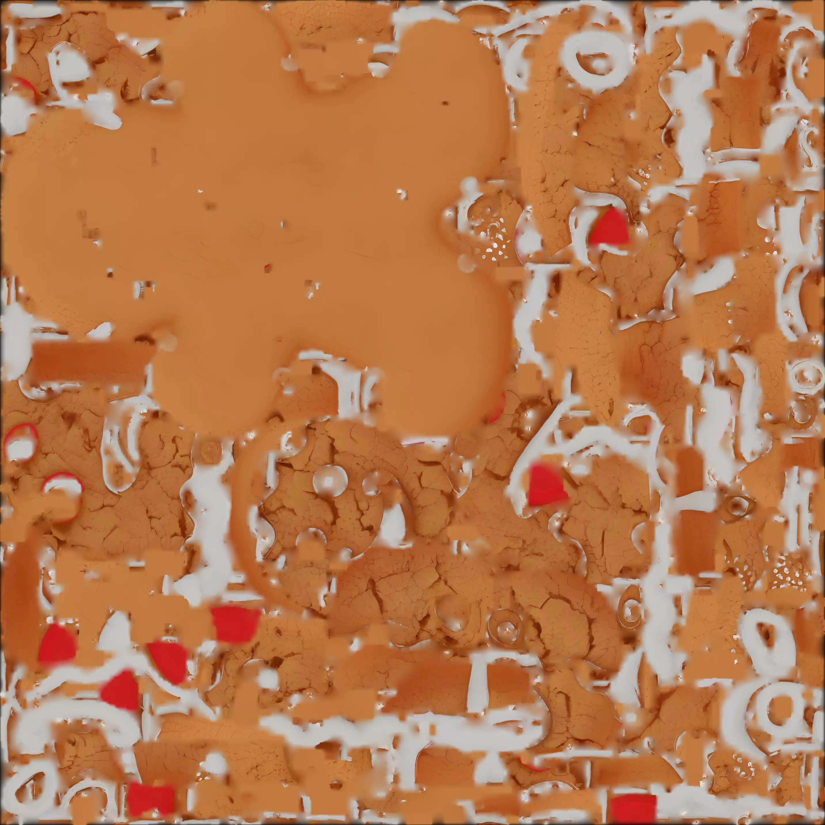 Realistic Gingerbread Man 3D Model Festive Cookie Prop Low-poly 3D model_1