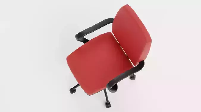 Office Chair V2 - Realistic Workplace Swivel Seating Furniture Low-poly 3D model 6