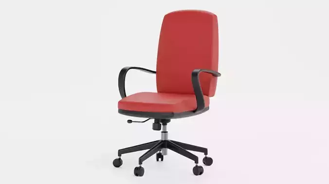 Office Chair V2 - Realistic Workplace Swivel Seating Furniture Low-poly 3D model 3
