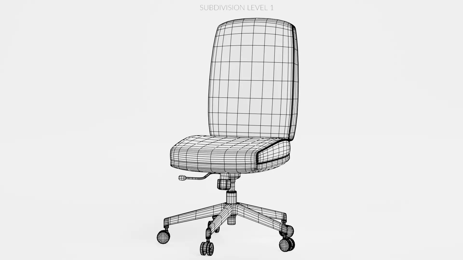 -Office Chair V3- Low-poly 3D model_8