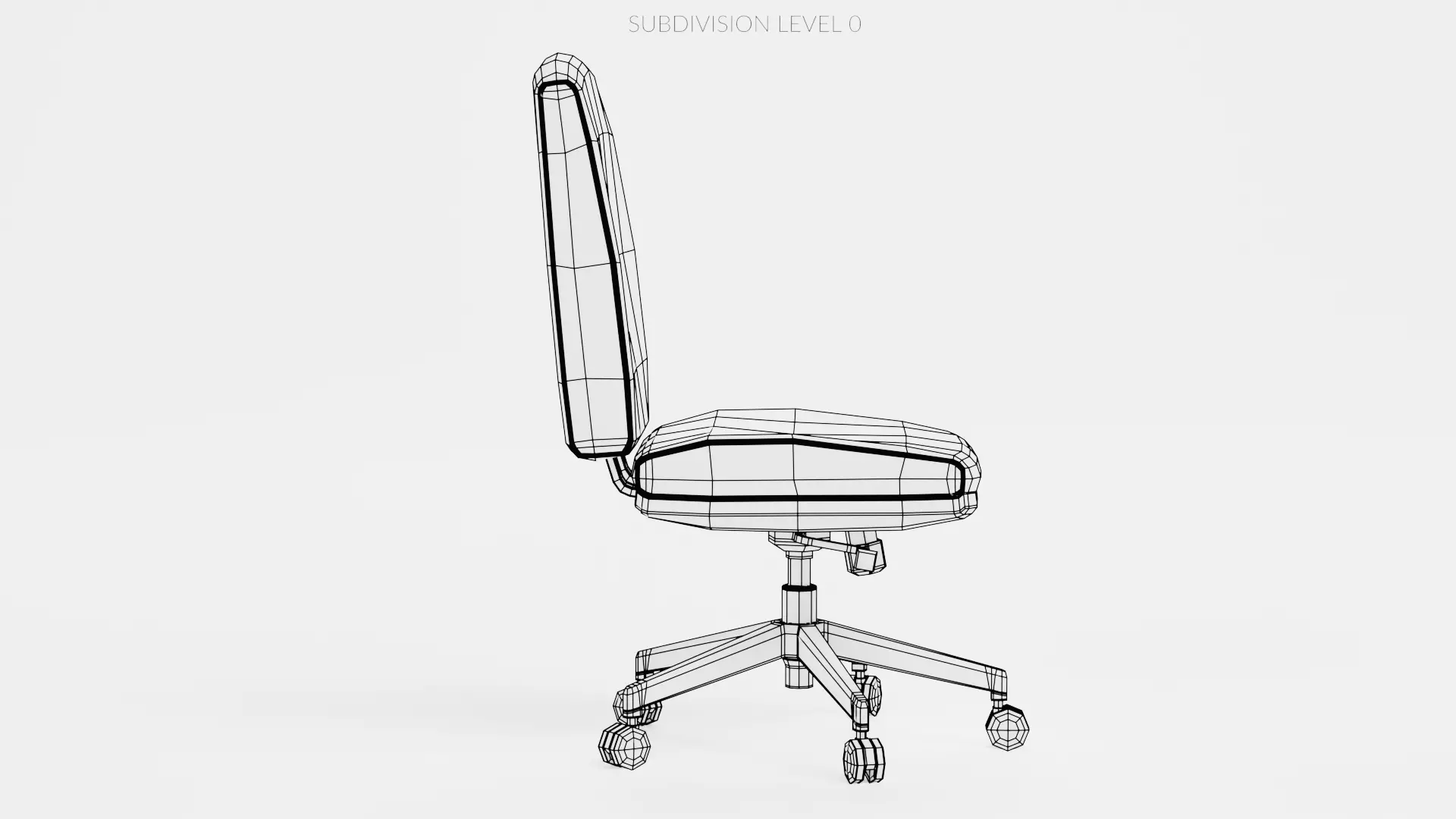 -Office Chair V3- Low-poly 3D model_9