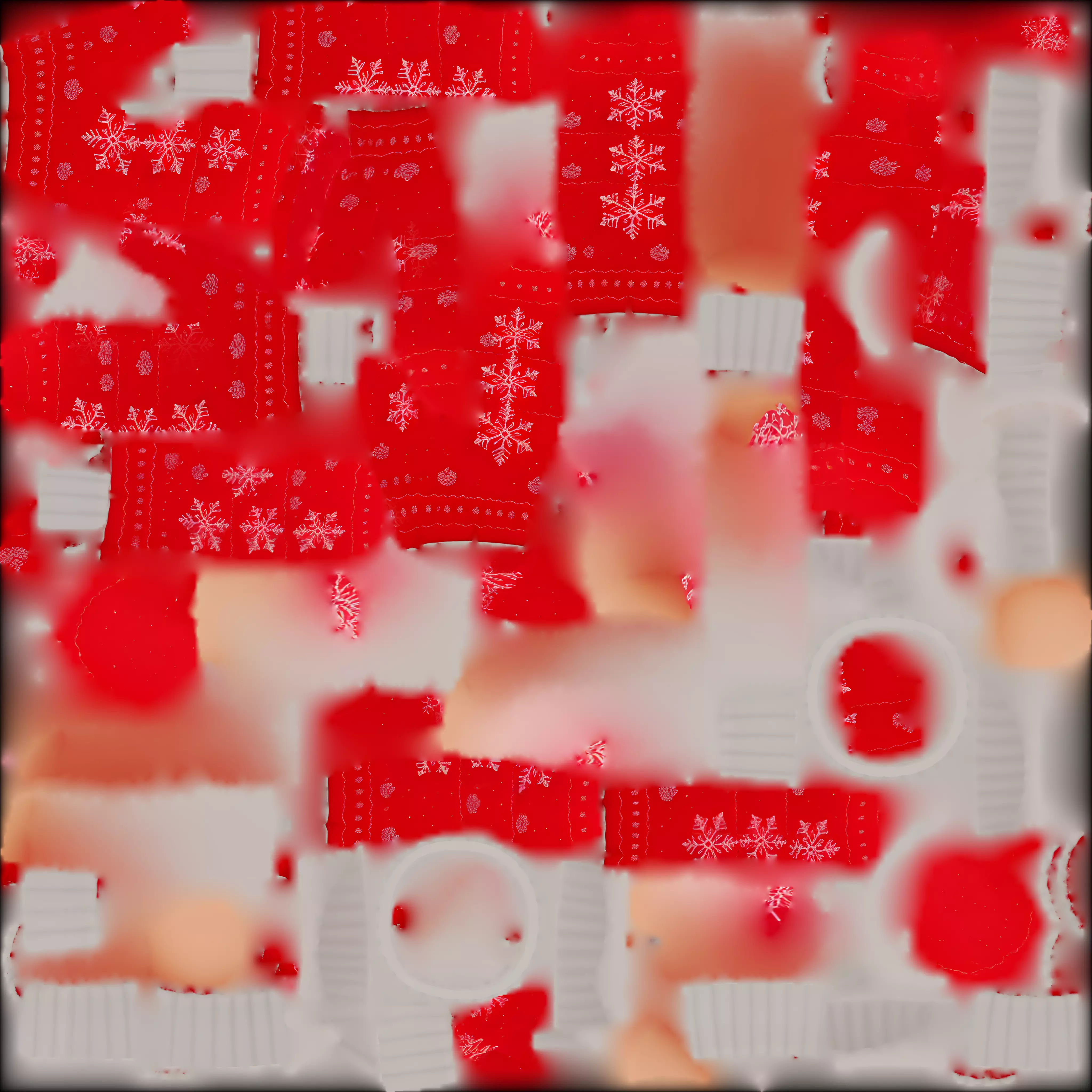 Christmas Snowflake Mittens 3D Model Cozy Winter Wear Low-poly 3D model_1