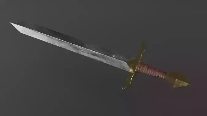 Low Poly Sword  Game Ready 3D Model