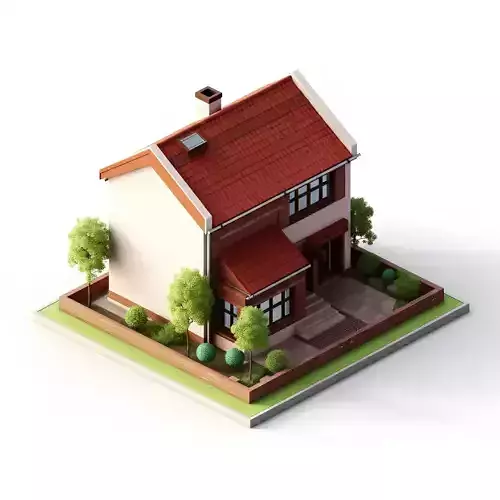 Creative 3D model realistic House Collection
