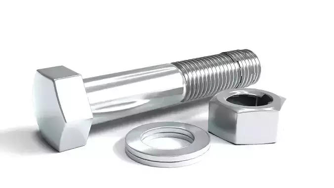 Bolt Nut And Washer Set 3D model