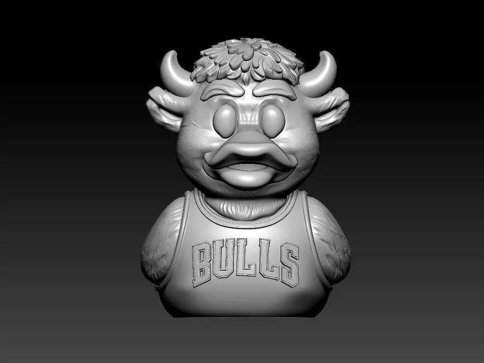 Rubber Duck - Chicago Bulls - NBA - 3D print 3D print model_1