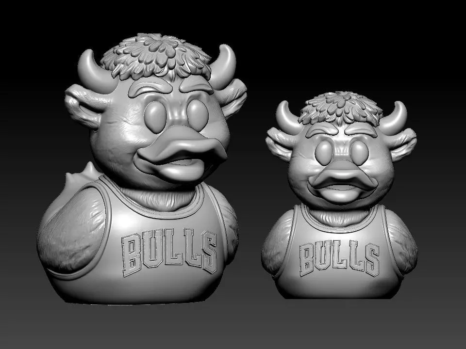 Rubber Duck - Chicago Bulls - NBA - 3D print 3D print model_3