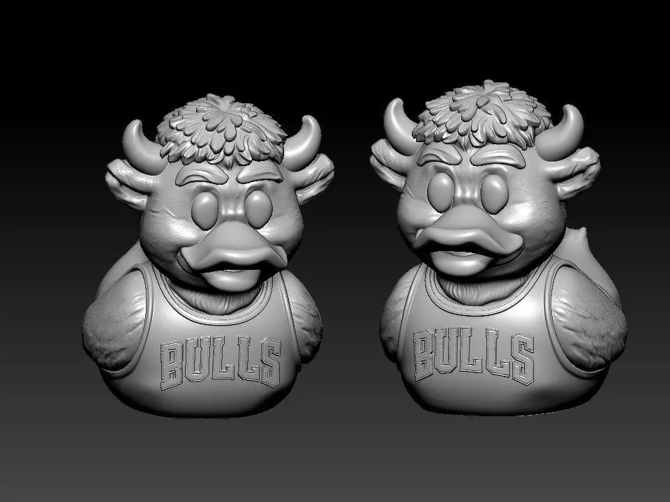 Rubber Duck - Chicago Bulls - NBA - 3D print 3D print model_2