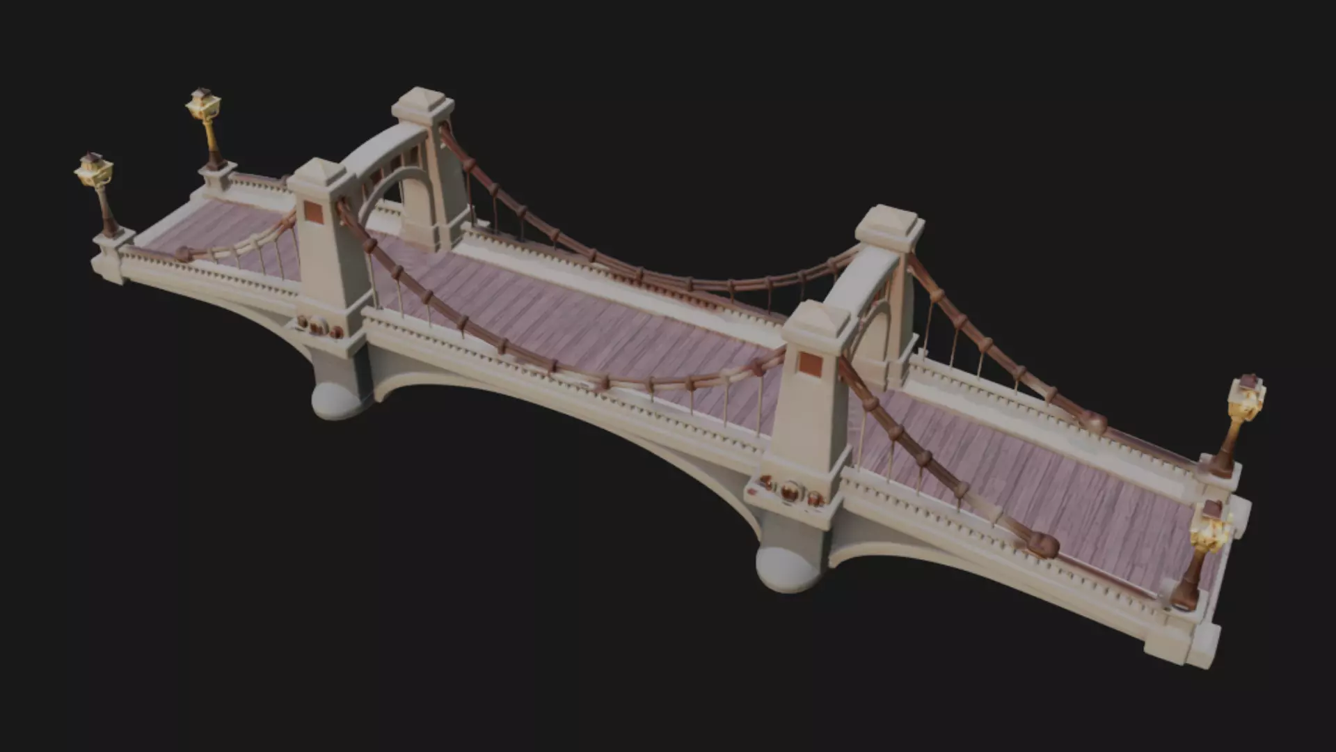 Highway Road Bridge 3d Model 3D model_4