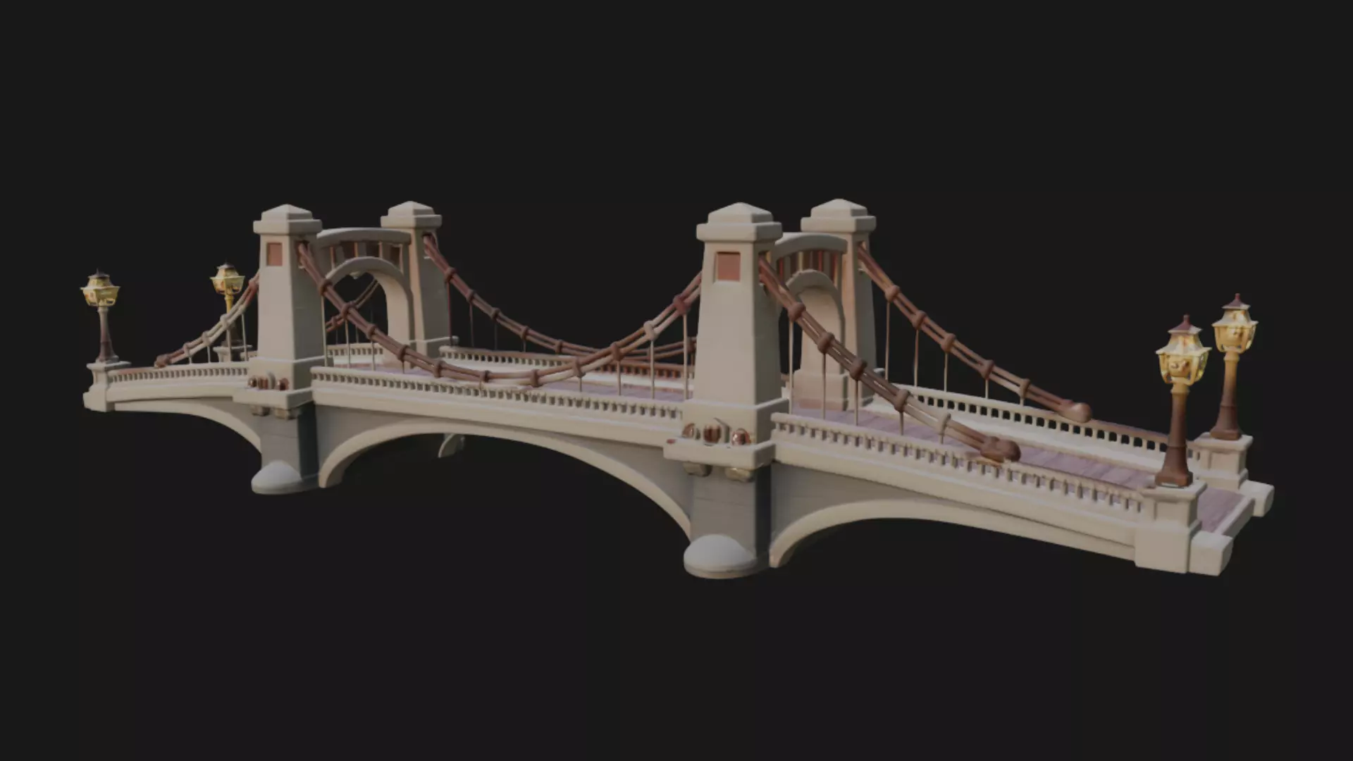 Highway Road Bridge 3d Model 3D model_0