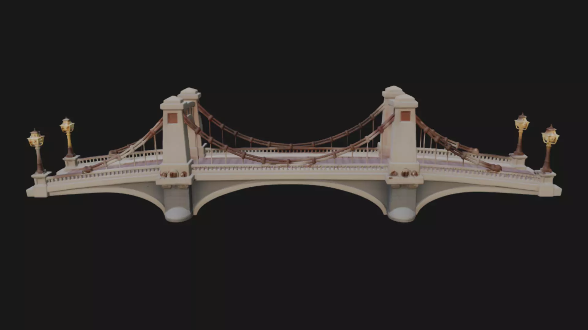 Highway Road Bridge 3d Model 3D model_3