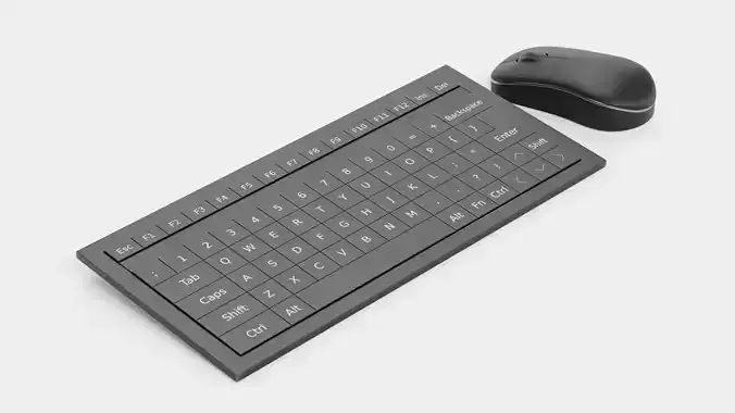 -PC Keyboard with Mouse-