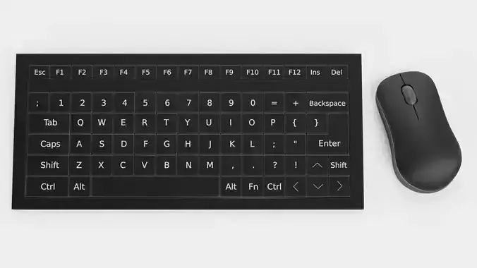 -PC Keyboard with Mouse-