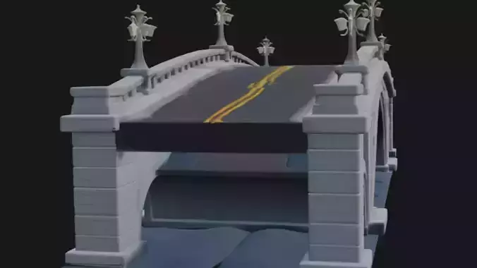 Road bridge 3d model