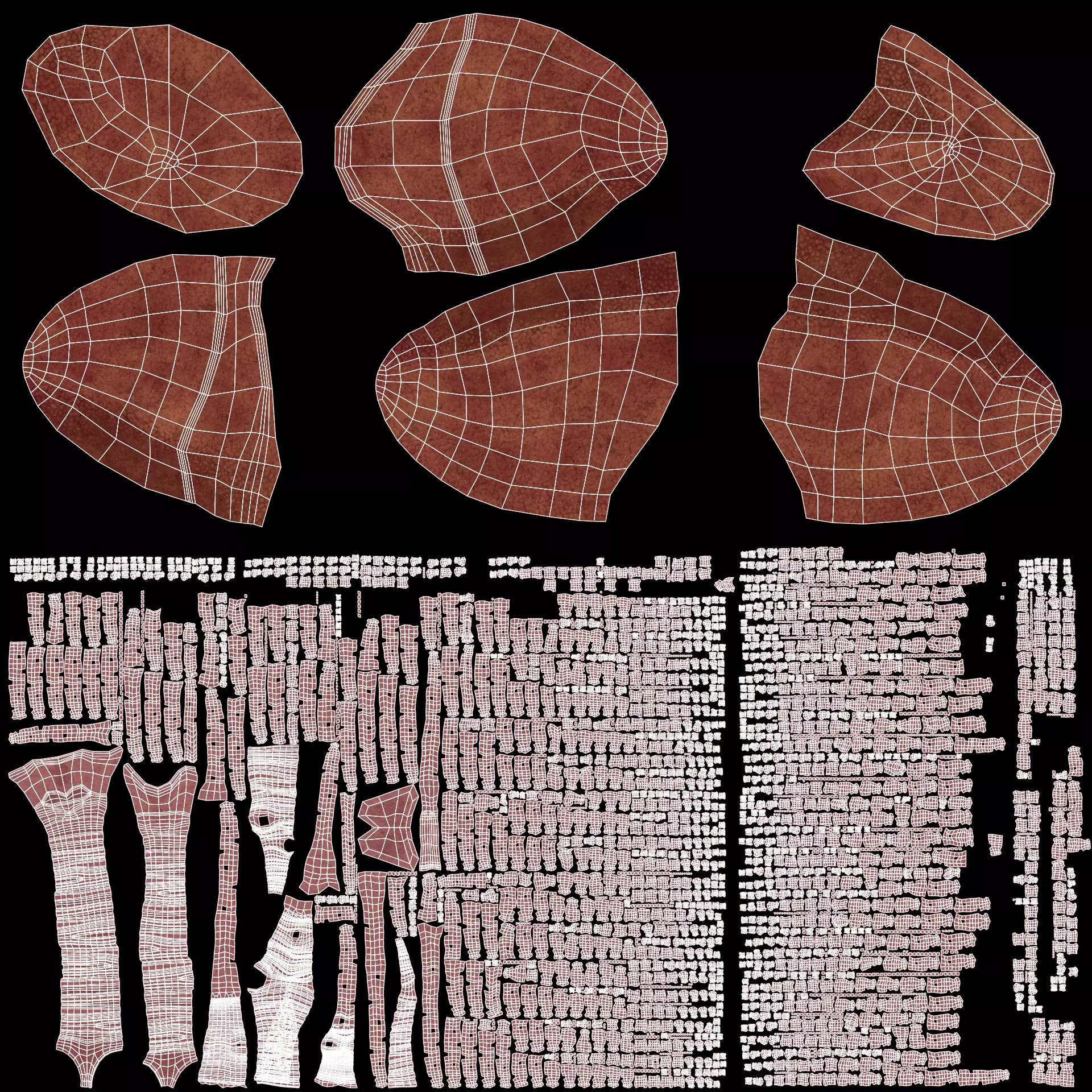 Respiratory System - Transparent Human Lungs with Bronchial Tree 3D model_7