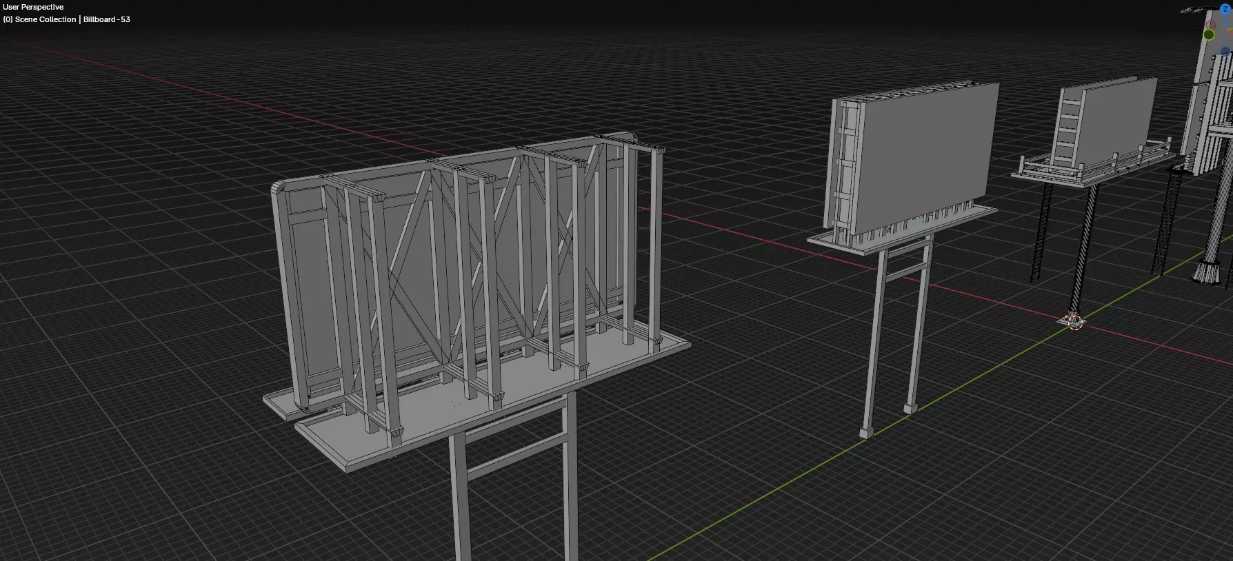 Buildings -Billboards -Turrets-465 Assets Combo Pack -Untextured Low-poly 3D model_66