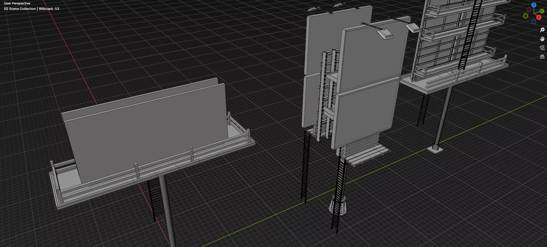 Buildings -Billboards -Turrets-465 Assets Combo Pack -Untextured Low-poly 3D model_71