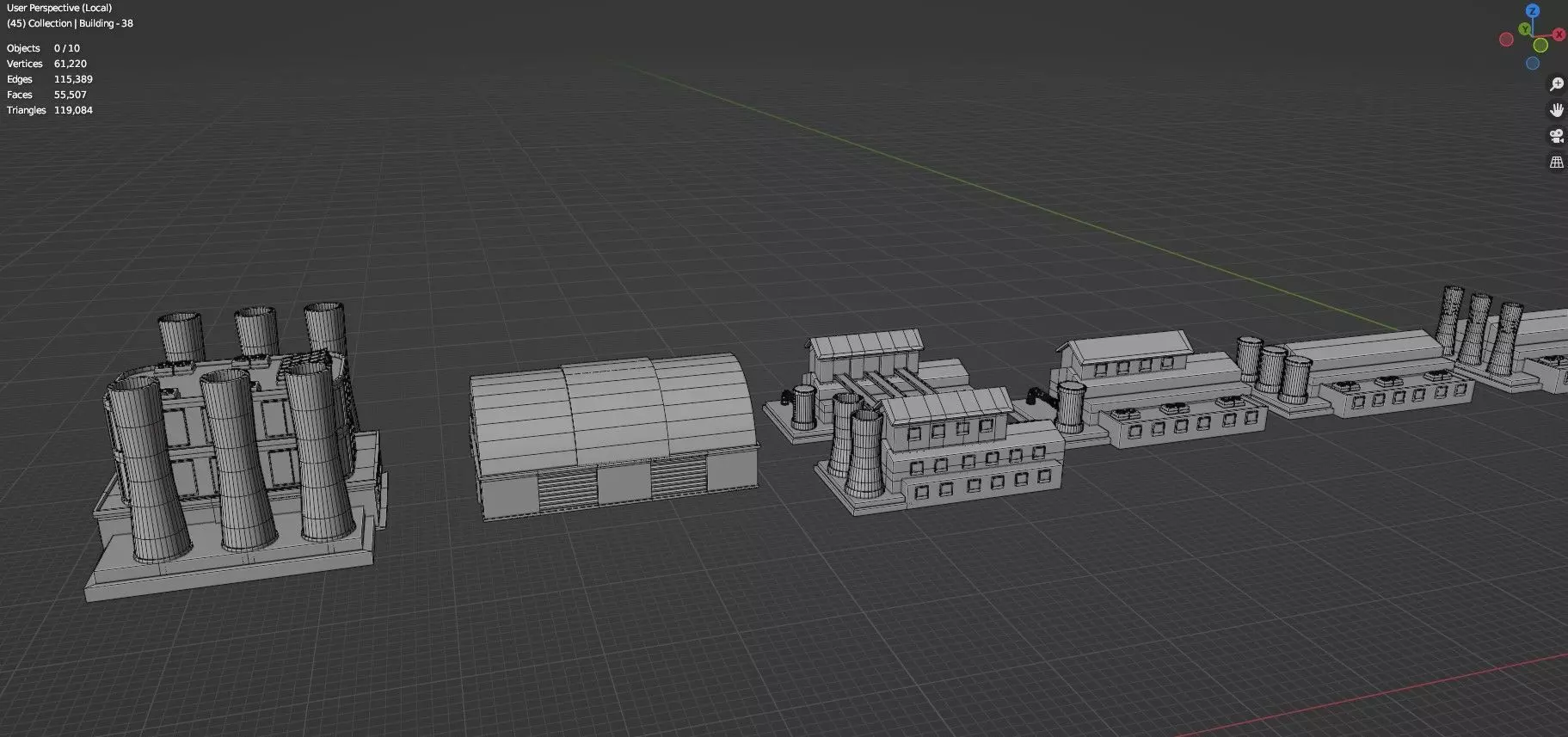 Buildings -Billboards -Turrets-465 Assets Combo Pack -Untextured Low-poly 3D model_38