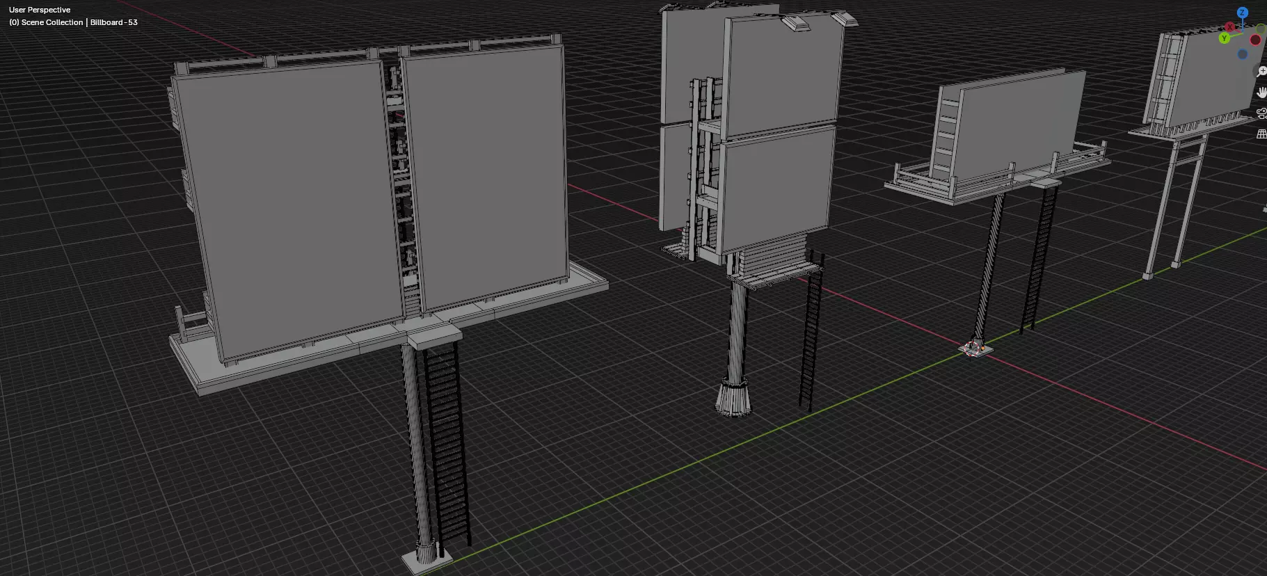 Buildings -Billboards -Turrets-465 Assets Combo Pack -Untextured Low-poly 3D model_67