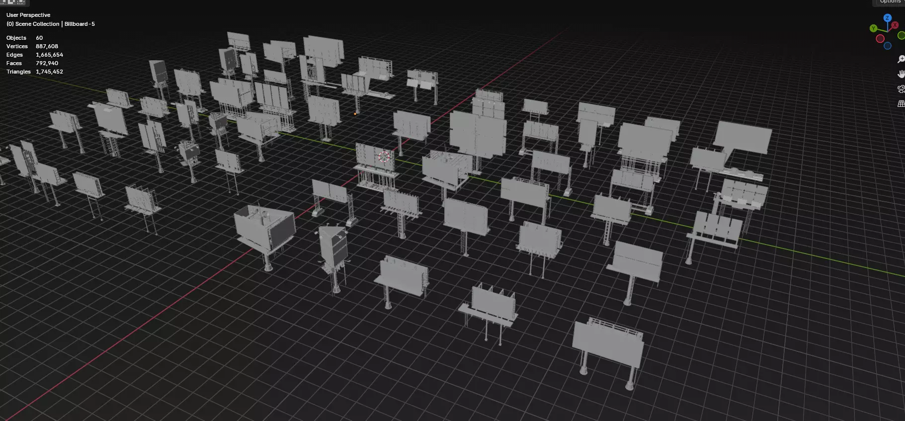 Buildings -Billboards -Turrets-465 Assets Combo Pack -Untextured Low-poly 3D model_45