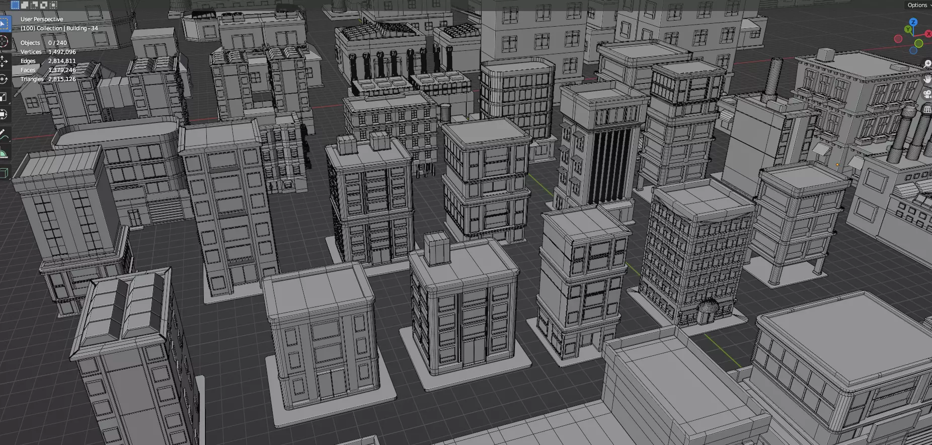 Buildings -Billboards -Turrets-465 Assets Combo Pack -Untextured Low-poly 3D model_46