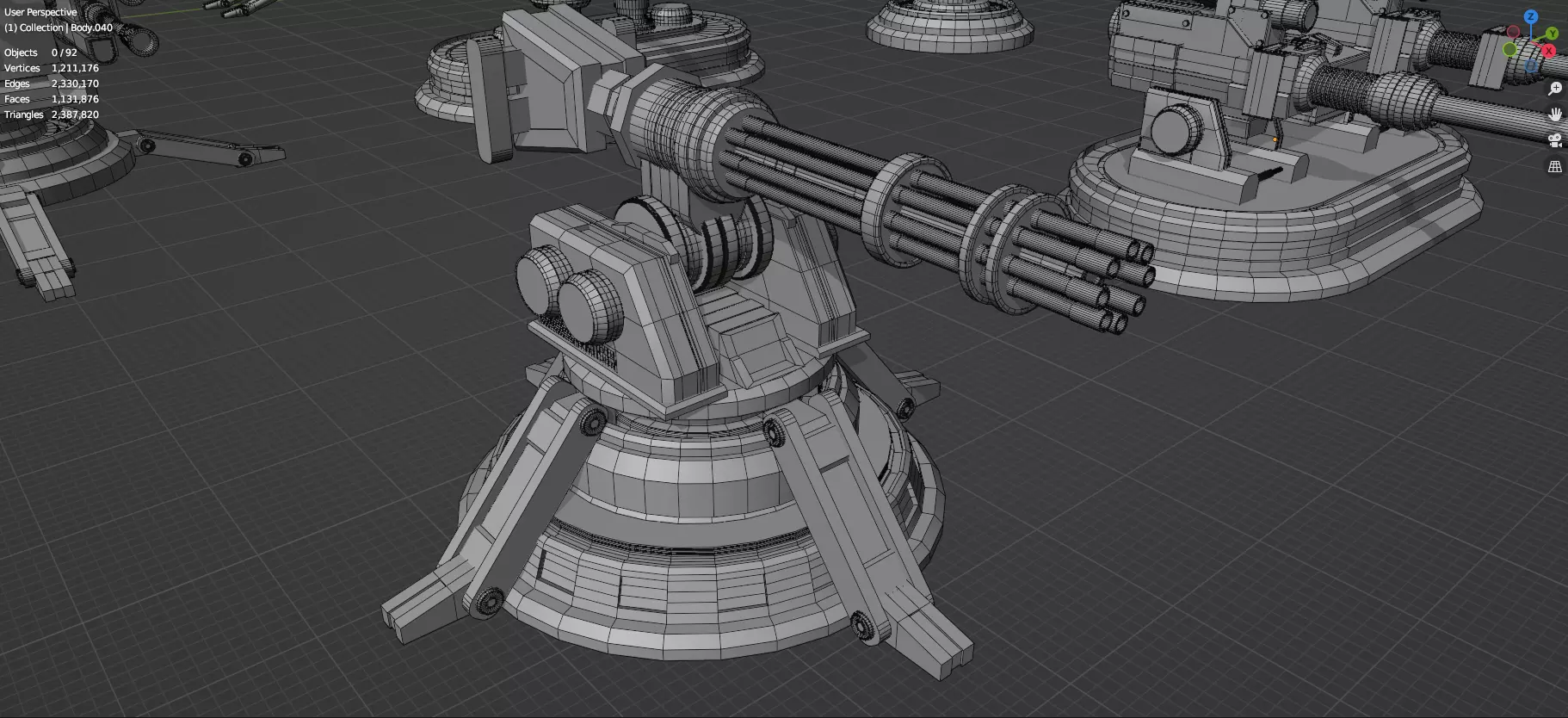 Buildings -Billboards -Turrets-465 Assets Combo Pack -Untextured Low-poly 3D model_28