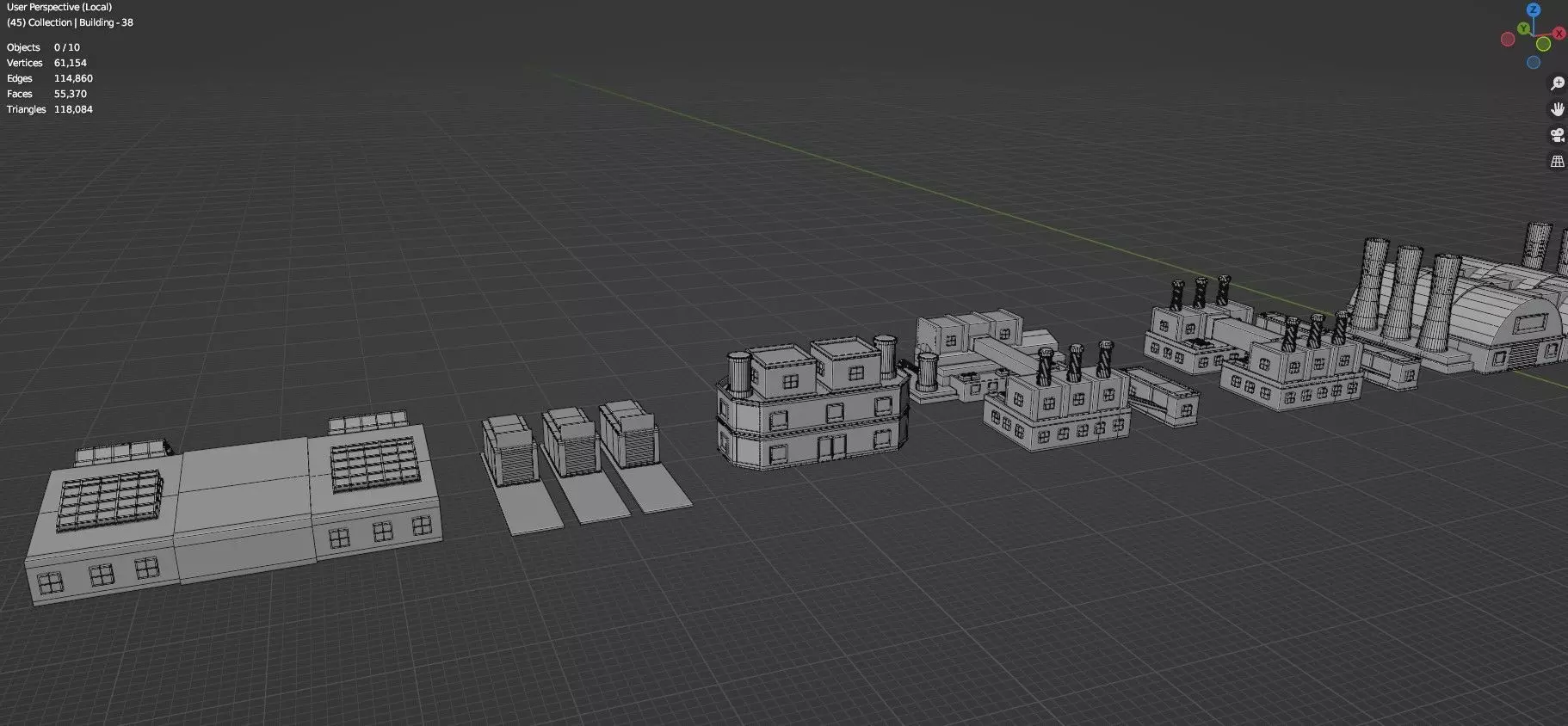 Buildings -Billboards -Turrets-465 Assets Combo Pack -Untextured Low-poly 3D model_39