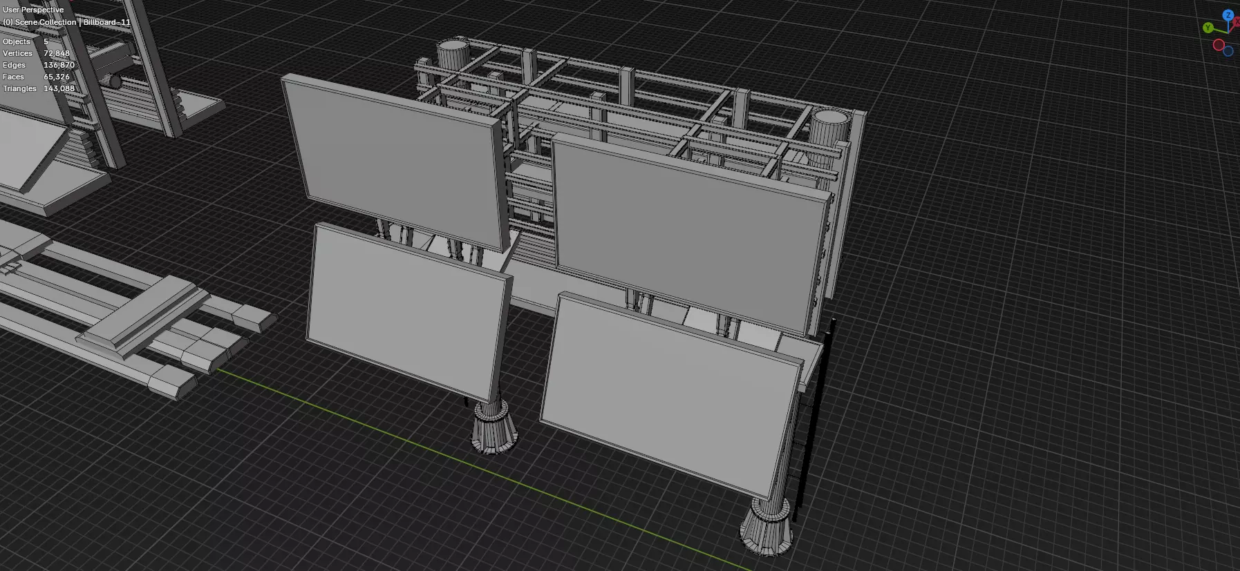 Buildings -Billboards -Turrets-465 Assets Combo Pack -Untextured Low-poly 3D model_56