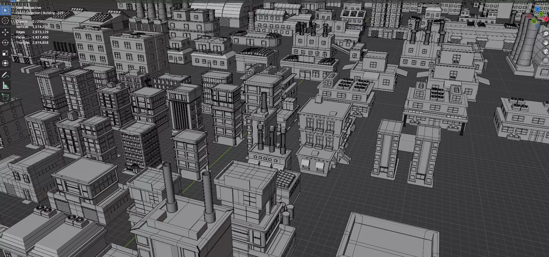 Buildings -Billboards -Turrets-465 Assets Combo Pack -Untextured Low-poly 3D model_36