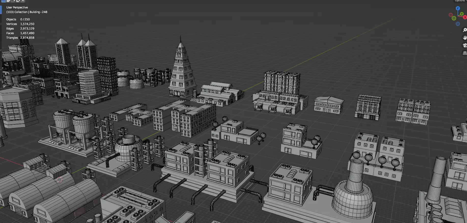 Buildings -Billboards -Turrets-465 Assets Combo Pack -Untextured Low-poly 3D model_31