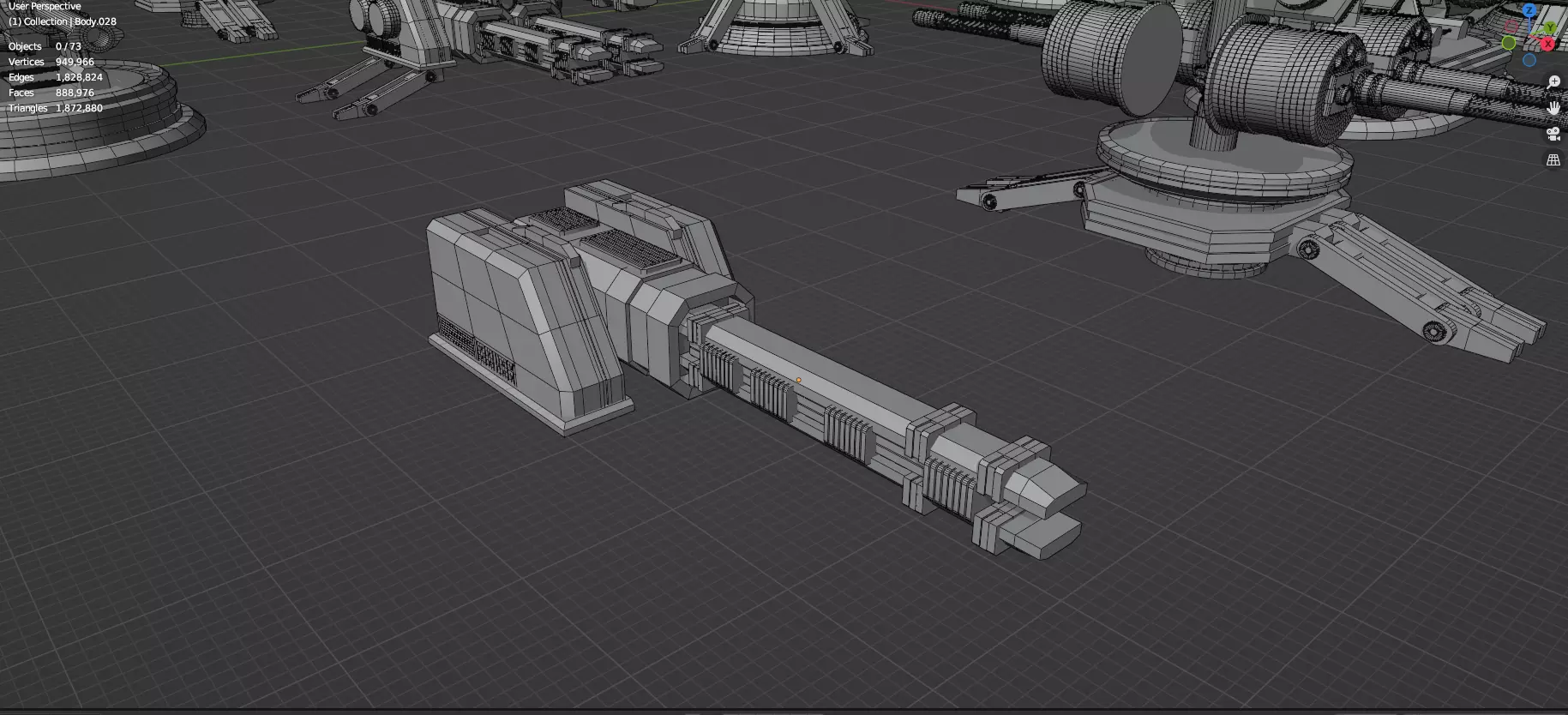 Buildings -Billboards -Turrets-465 Assets Combo Pack -Untextured Low-poly 3D model_82