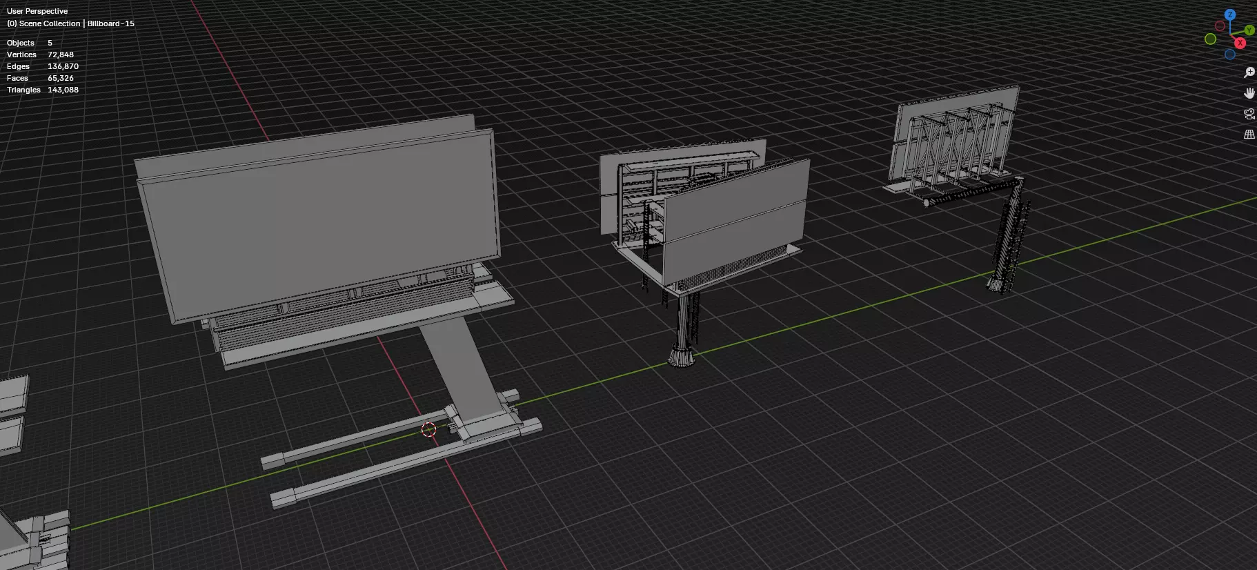 Buildings -Billboards -Turrets-465 Assets Combo Pack -Untextured Low-poly 3D model_63