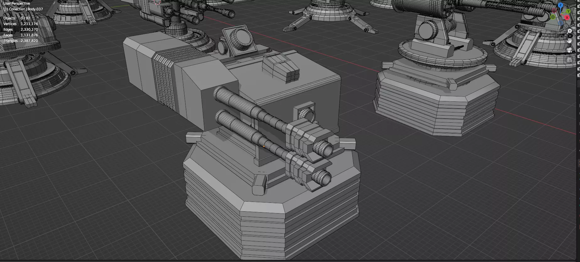 Buildings -Billboards -Turrets-465 Assets Combo Pack -Untextured Low-poly 3D model_84