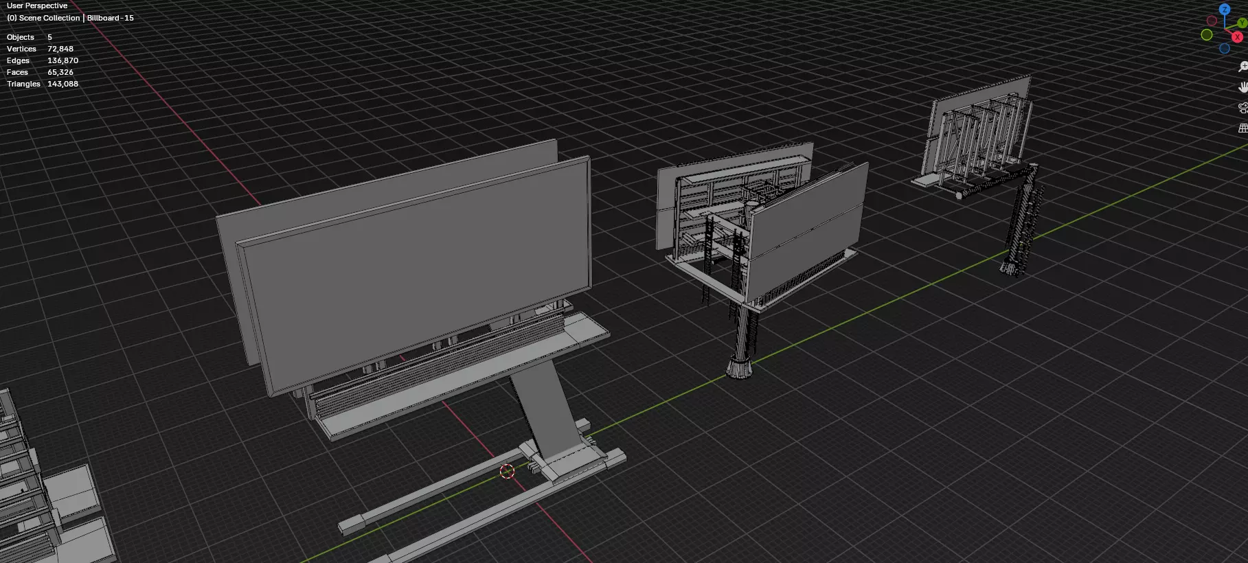 Buildings -Billboards -Turrets-465 Assets Combo Pack -Untextured Low-poly 3D model_53