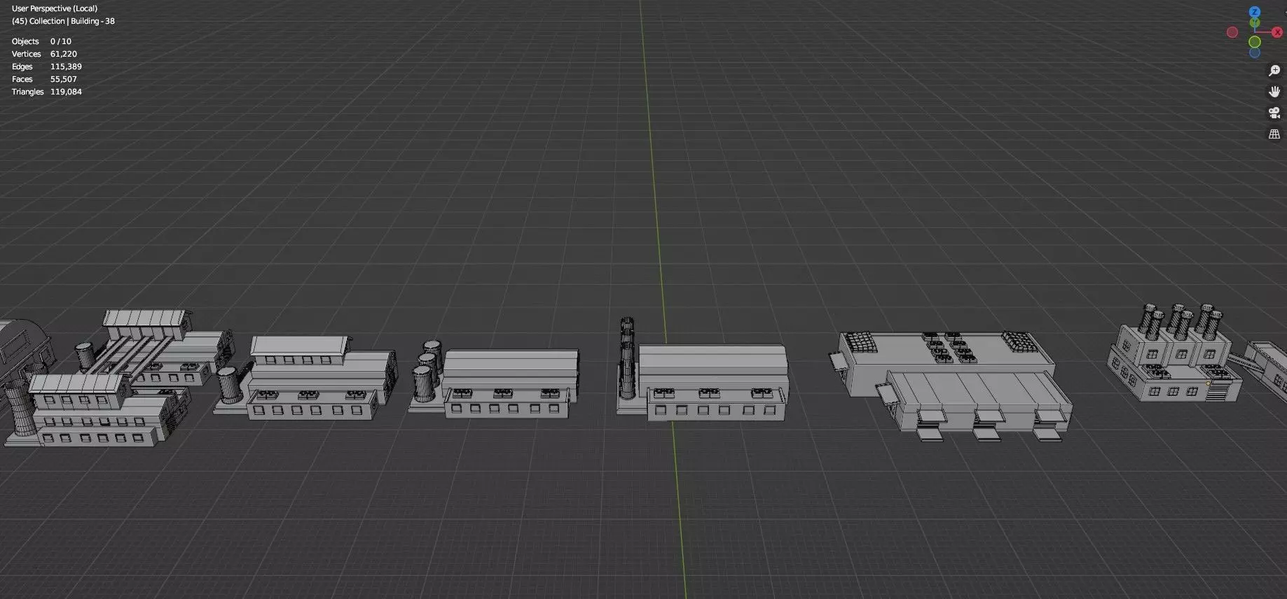 Buildings -Billboards -Turrets-465 Assets Combo Pack -Untextured Low-poly 3D model_35