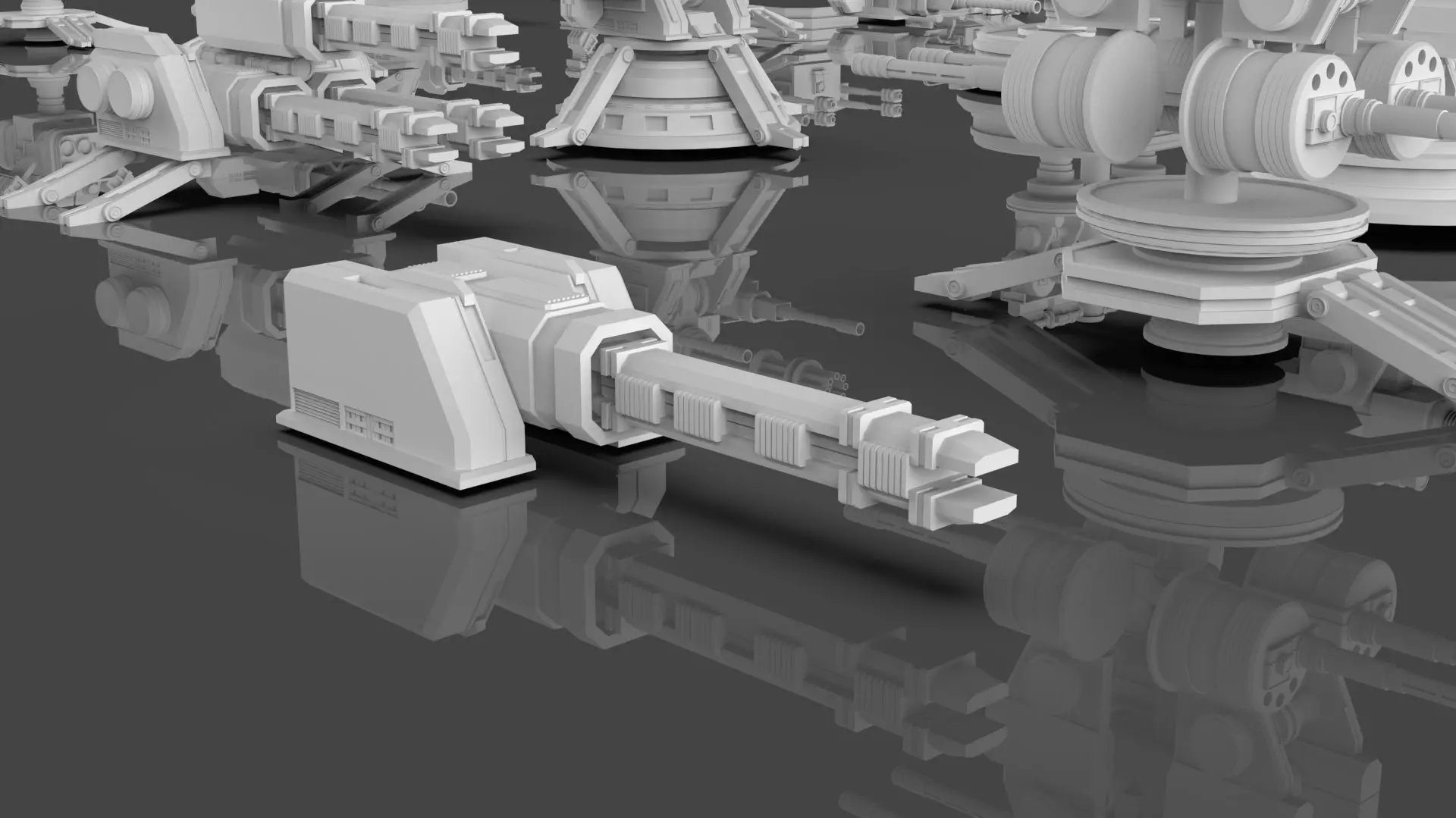 Buildings -Billboards -Turrets-465 Assets Combo Pack -Untextured Low-poly 3D model_20