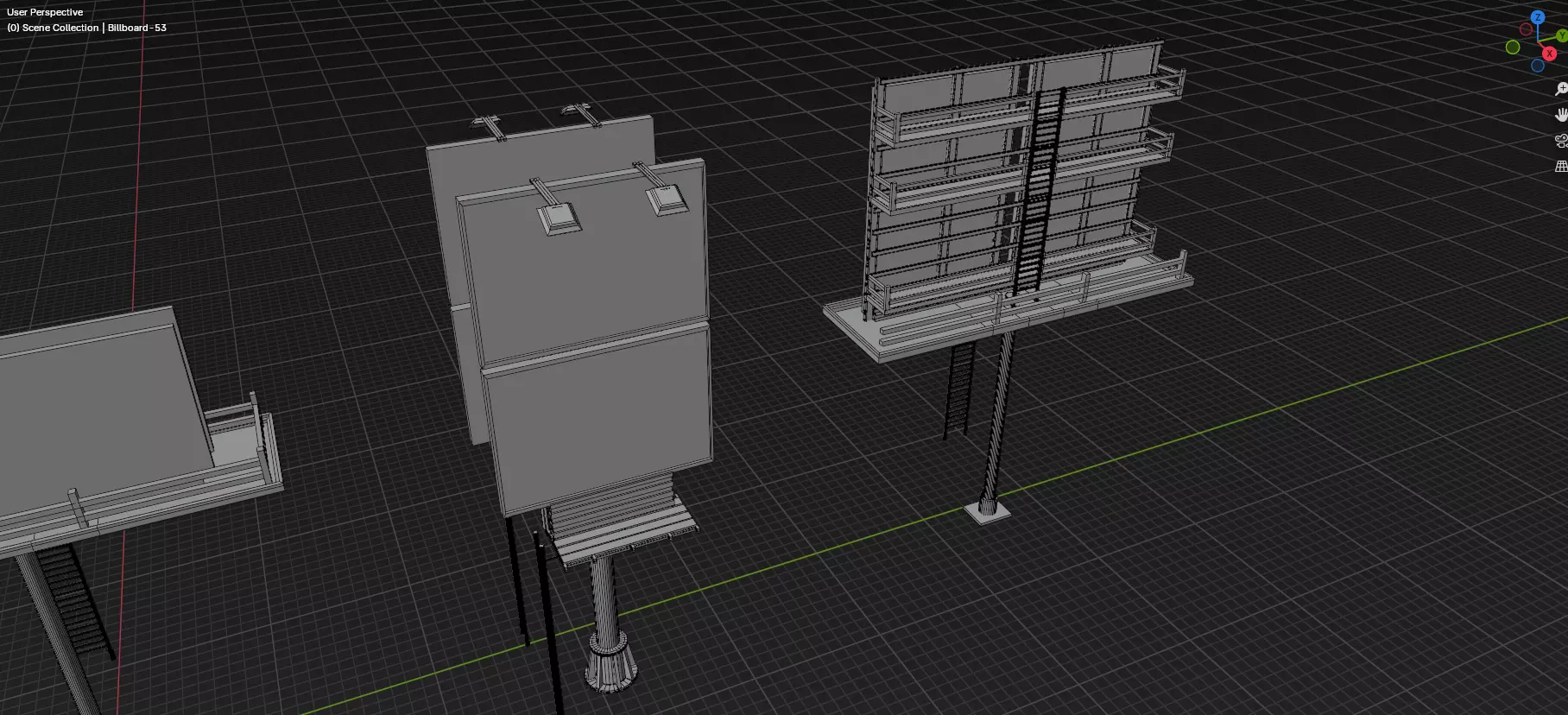 Buildings -Billboards -Turrets-465 Assets Combo Pack -Untextured Low-poly 3D model_72