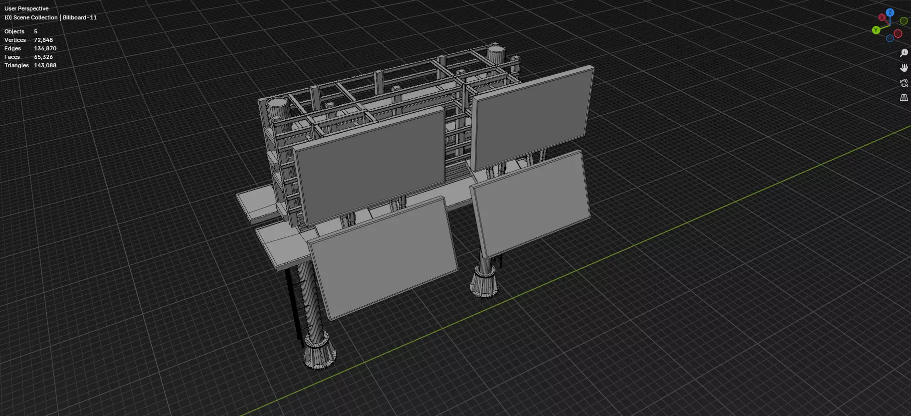 Buildings -Billboards -Turrets-465 Assets Combo Pack -Untextured Low-poly 3D model_55