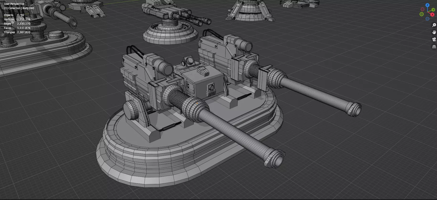 Buildings -Billboards -Turrets-465 Assets Combo Pack -Untextured Low-poly 3D model_86