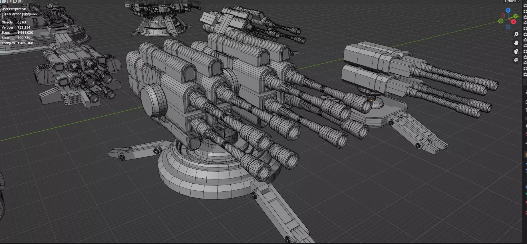 Buildings -Billboards -Turrets-465 Assets Combo Pack -Untextured Low-poly 3D model_87