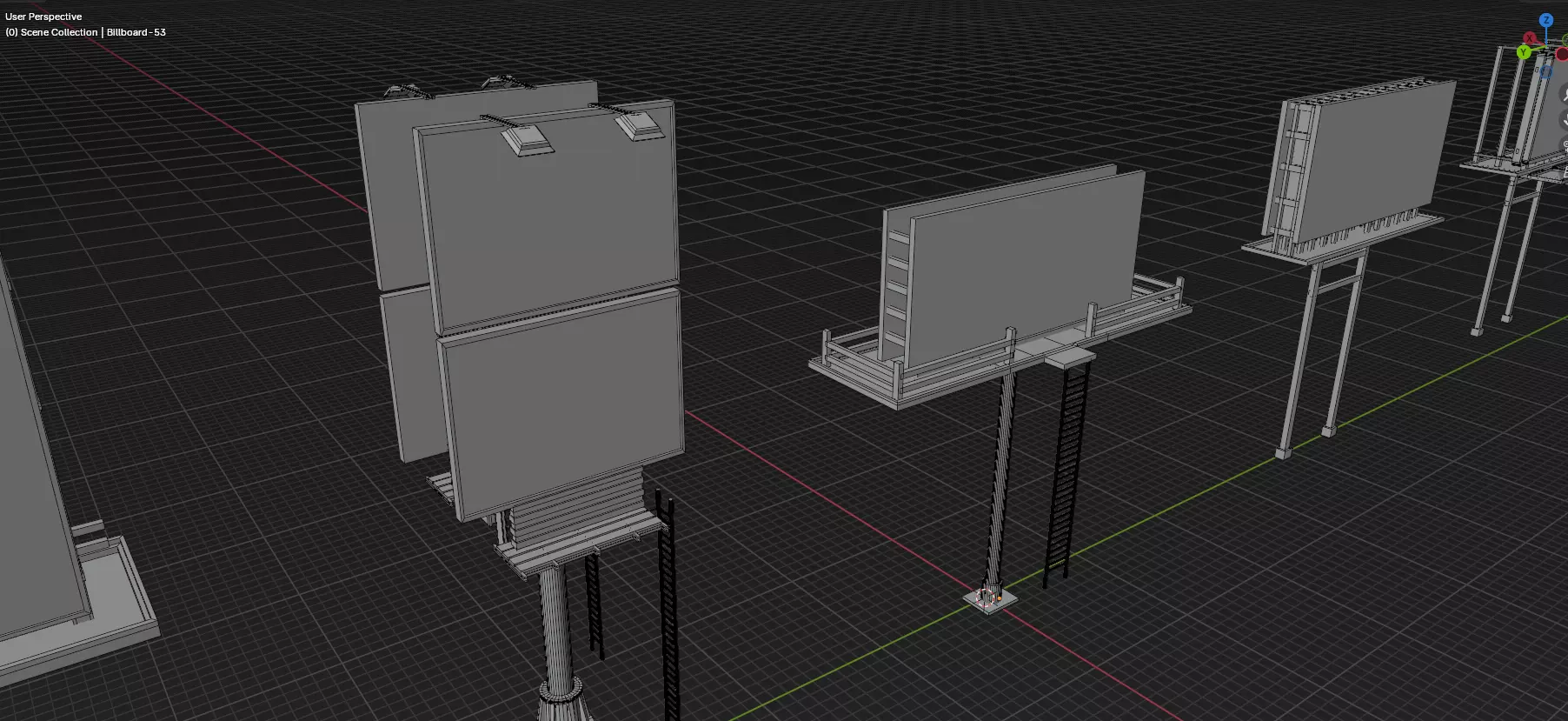 Buildings -Billboards -Turrets-465 Assets Combo Pack -Untextured Low-poly 3D model_69