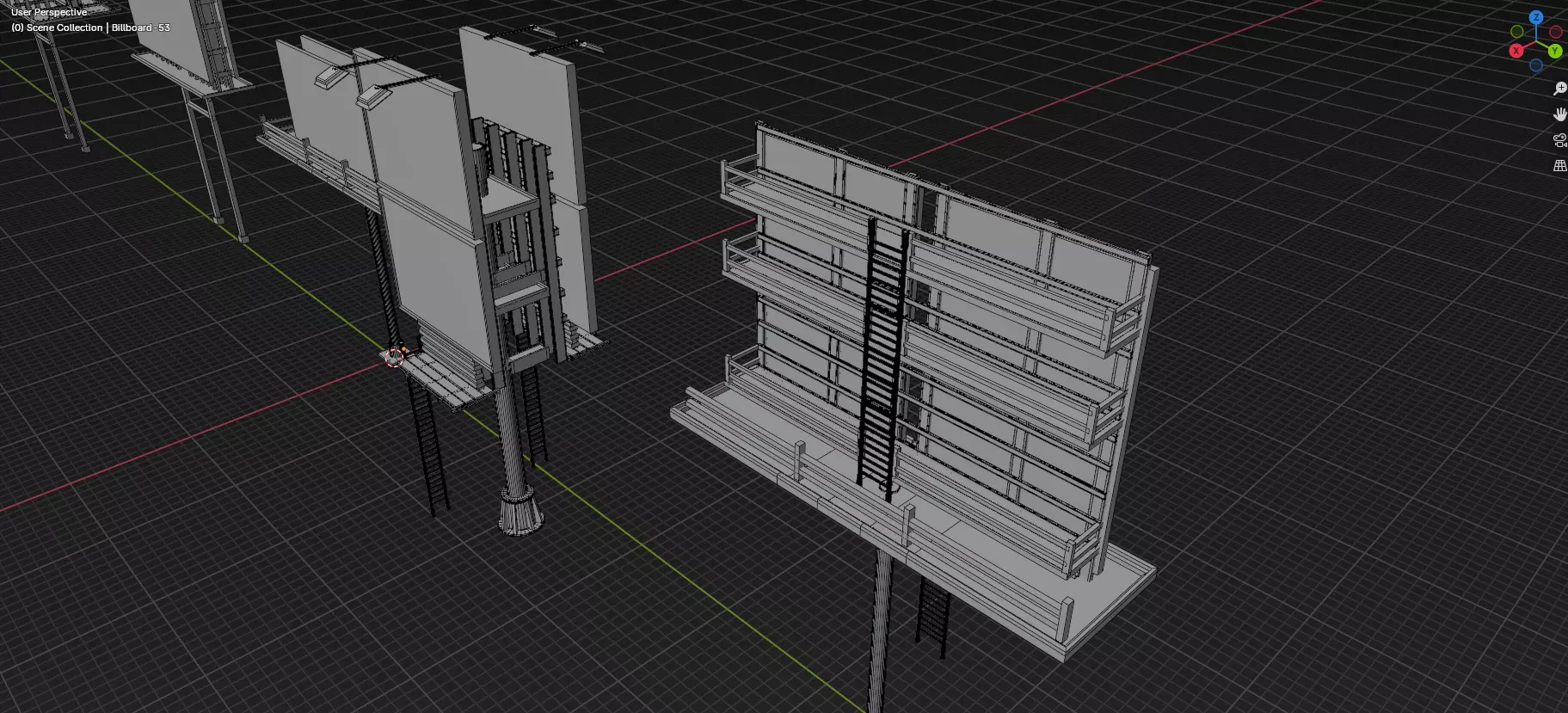 Buildings -Billboards -Turrets-465 Assets Combo Pack -Untextured Low-poly 3D model_60