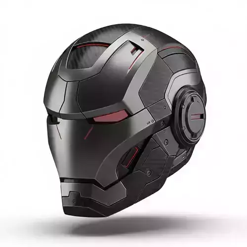 Iron Man Crimson Cybernetic Assault Helmet 3D Model War Gear