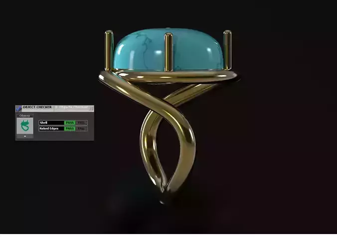 Turquoise Tourmaline Dynamic Solitaire Ring gr0173