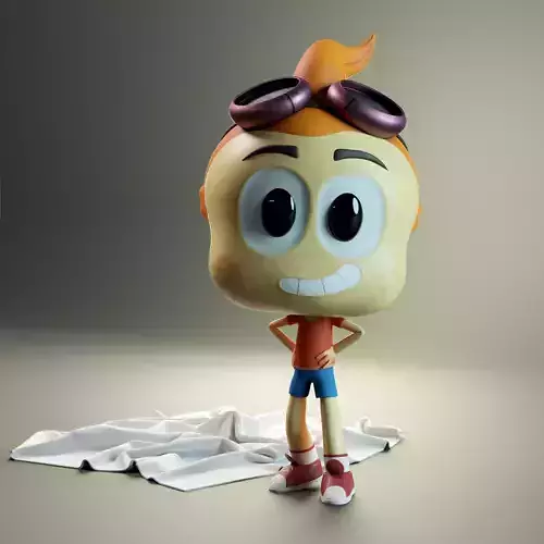 Cute Footballer Game Ready Body Rigged