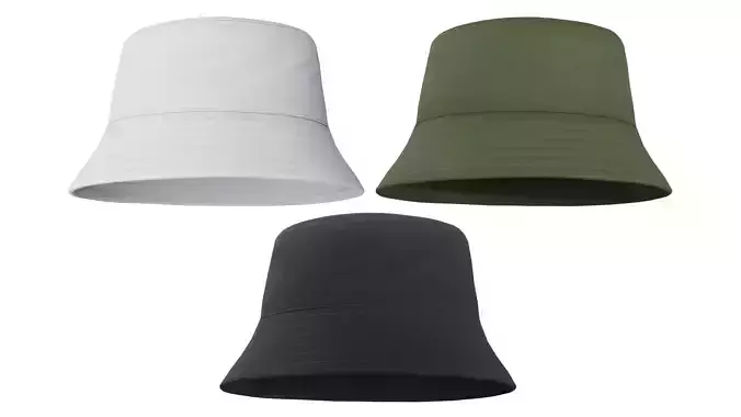 Bucket Hats 3D Model Collection