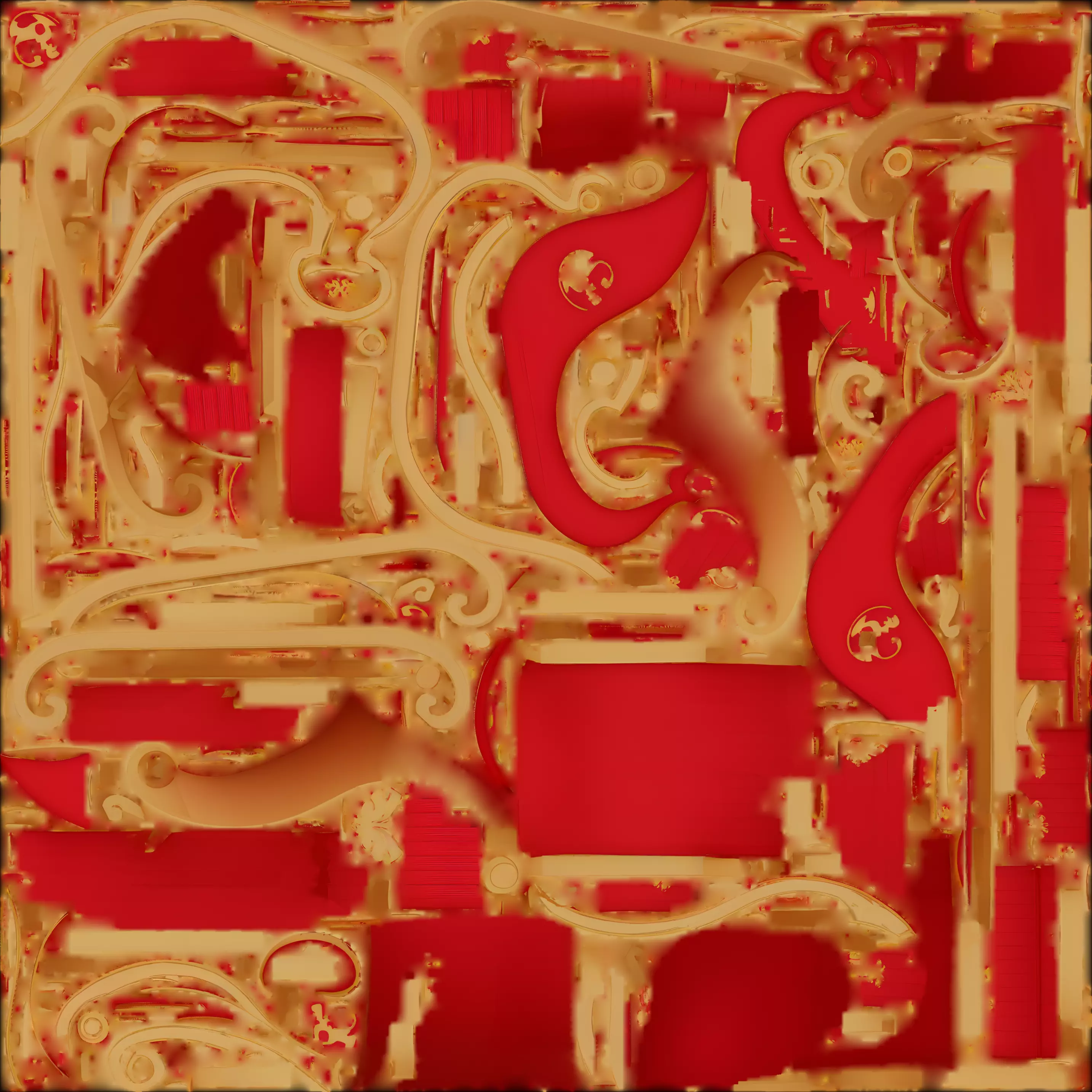 Ornate Santa Sleigh 3D Model Classic Christmas Vehicle Low-poly 3D model_1