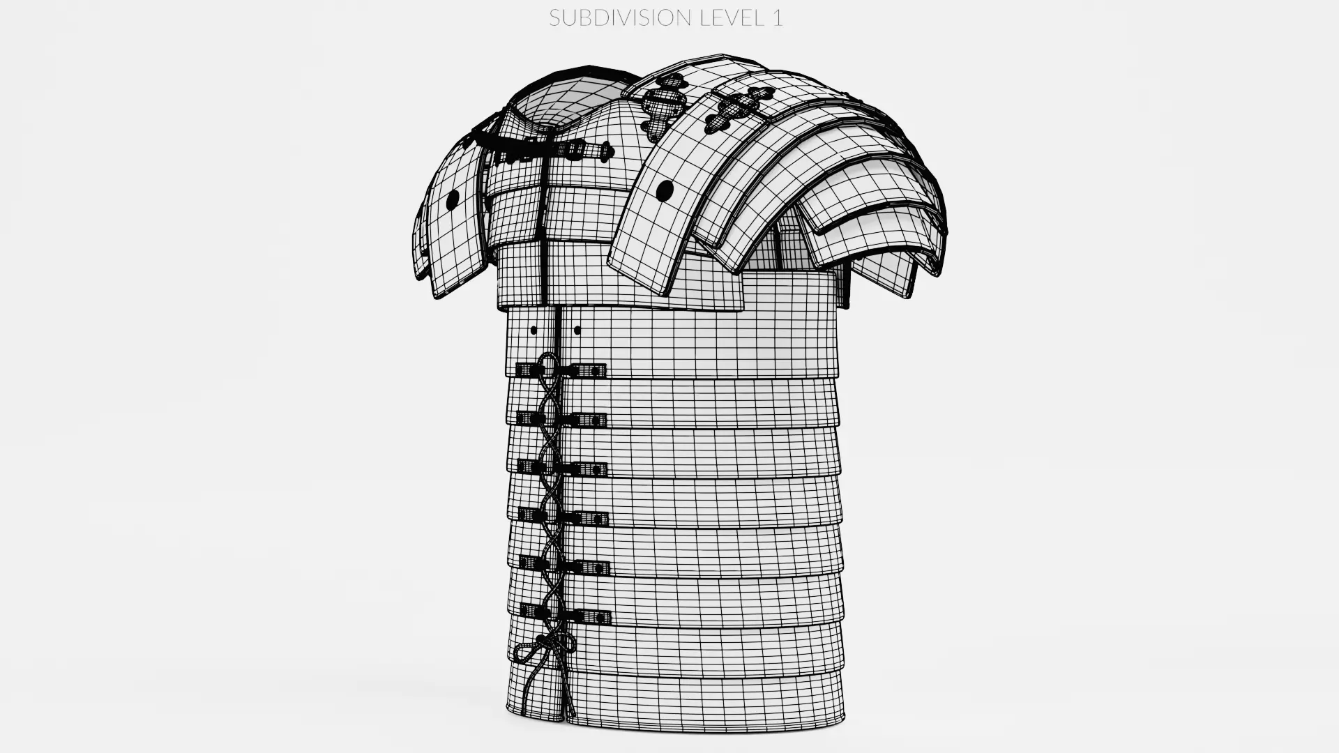 Lorica Segmentata - Roman Armor Equipment 3D model_12